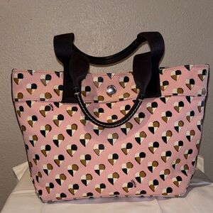 Coach Pink Tote with Heart Design